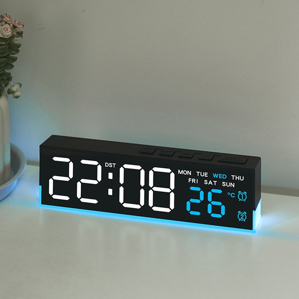 Daily Use Nighttime Alarm Clock Ambient Lighting Multi-functional Display