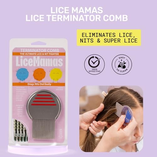 Terminator Comb for Easy & Comfortable Use - Ultimate Nit Free Comb for Lice &