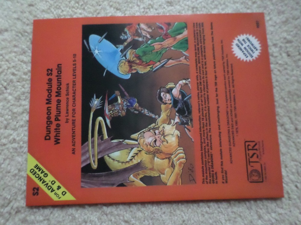 White Plume Mountain S2 Dungeons & Dragons adventure module