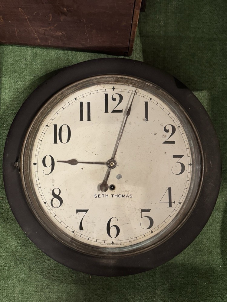 Large Antique Seth Thomas Office/Gallery Wall Clock