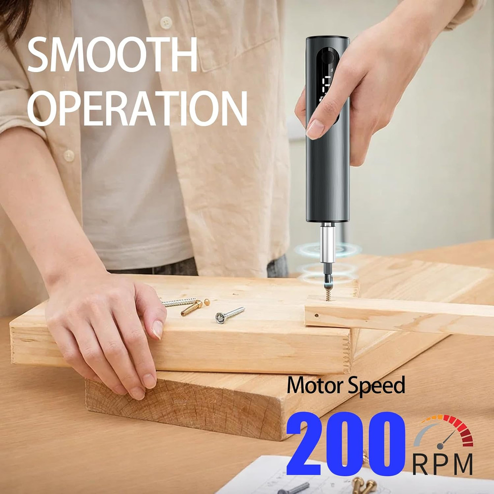 Multi-Functional Electric Screwdriver Set - Cordless Stick Drill w/Wireless C...
