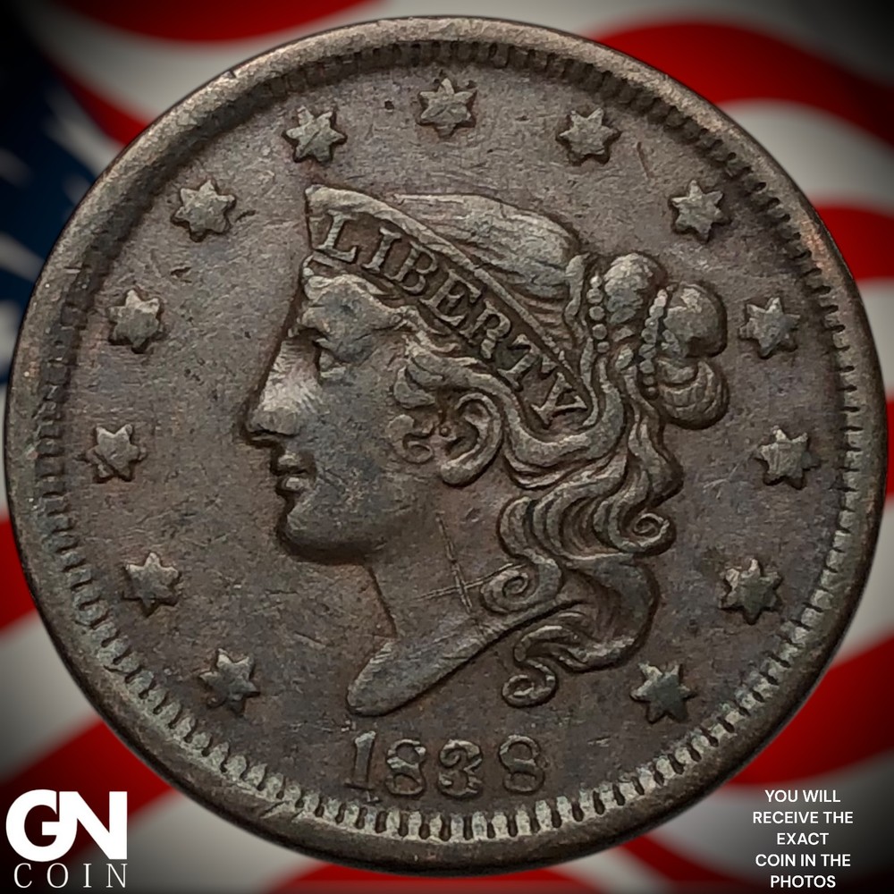 1838 Coronet Head Large Cent Z0986
