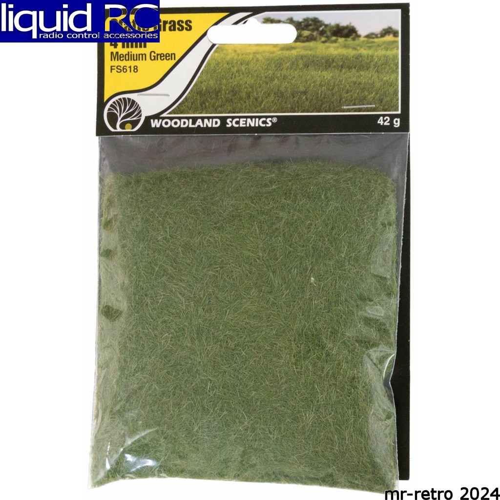 Woodland Scenics FS618 Static Grass Medium Green 4mm