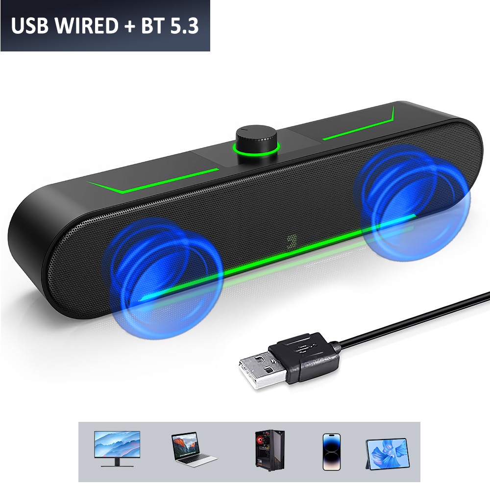 2025 Version Computer Speakers Wired USB Powered PC Speakers Desktop Speakers