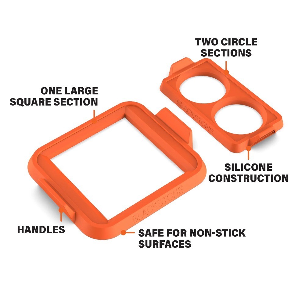 Silicone Egg Ring Set 3 Pcs Circle and Square Non-Stick Omelet Maker