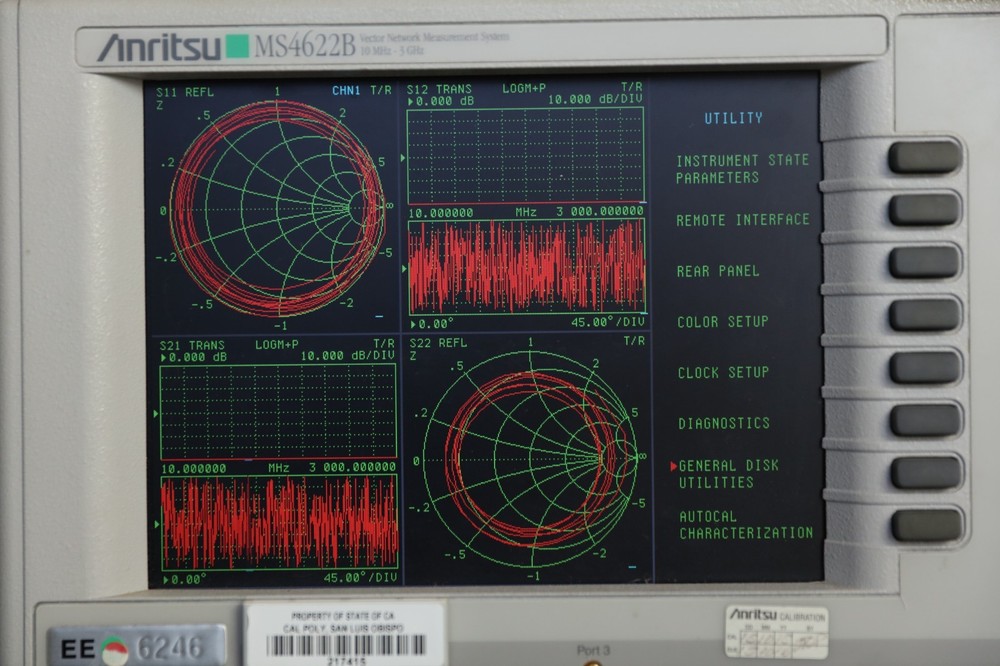 Anritsu MS4622B Network Analyzer Opt 2, 3A, 4, 8, 13 Passes Self Test As Is