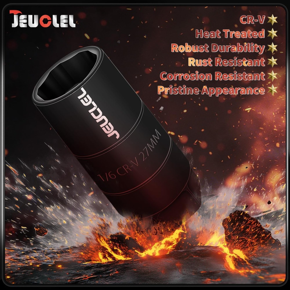 JEUCLEL Oil Pressure Sensor Switch Socket, Special 3/8" Black, Black