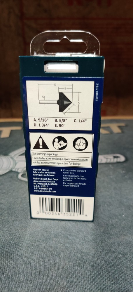 Bosch 85219MC Precision Pro 1/4" Surface Forming Router Bit (85219MC)