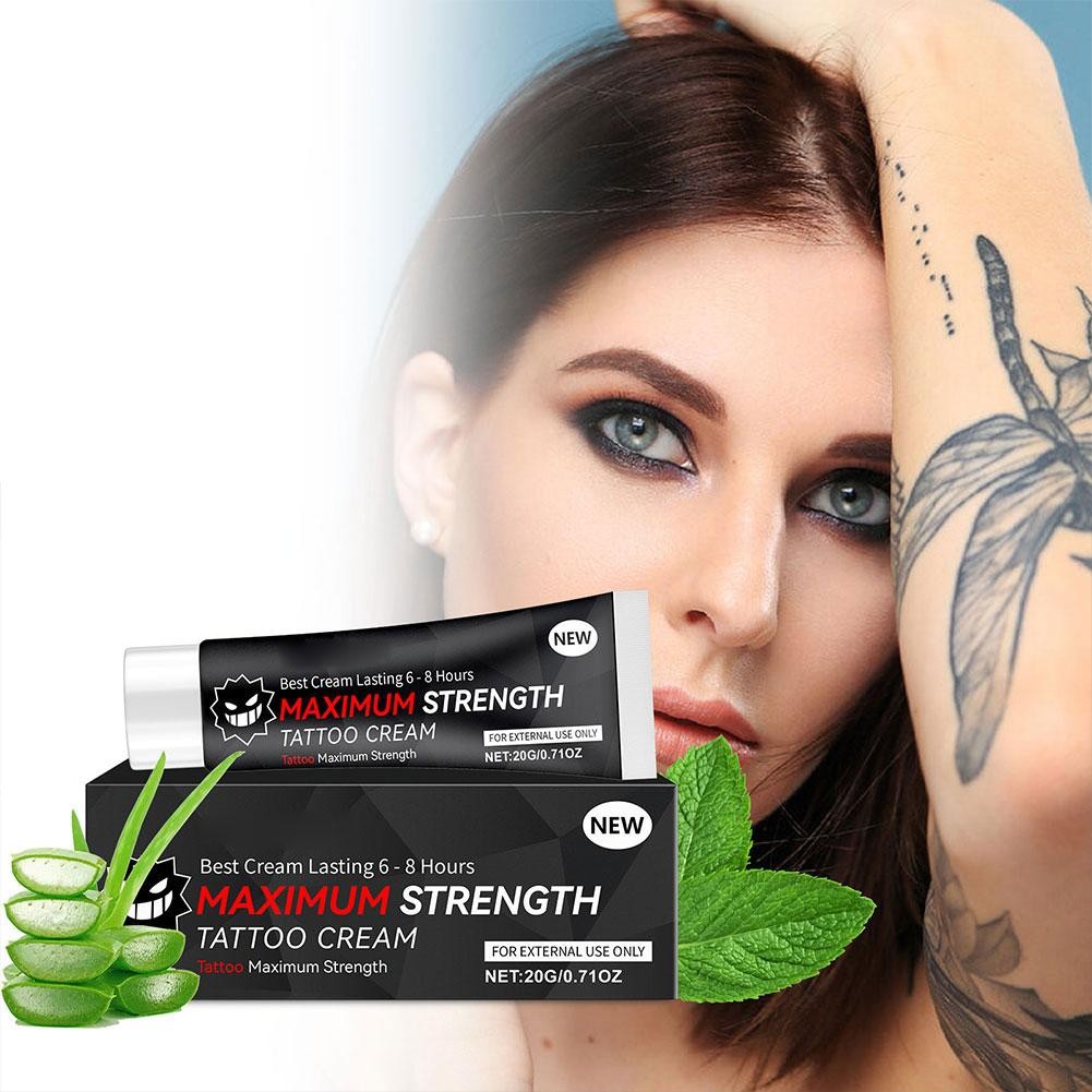 Tattoo Numibing Cream Gel 20g - Up to 6 Hours Extra Strength for Tattoos US