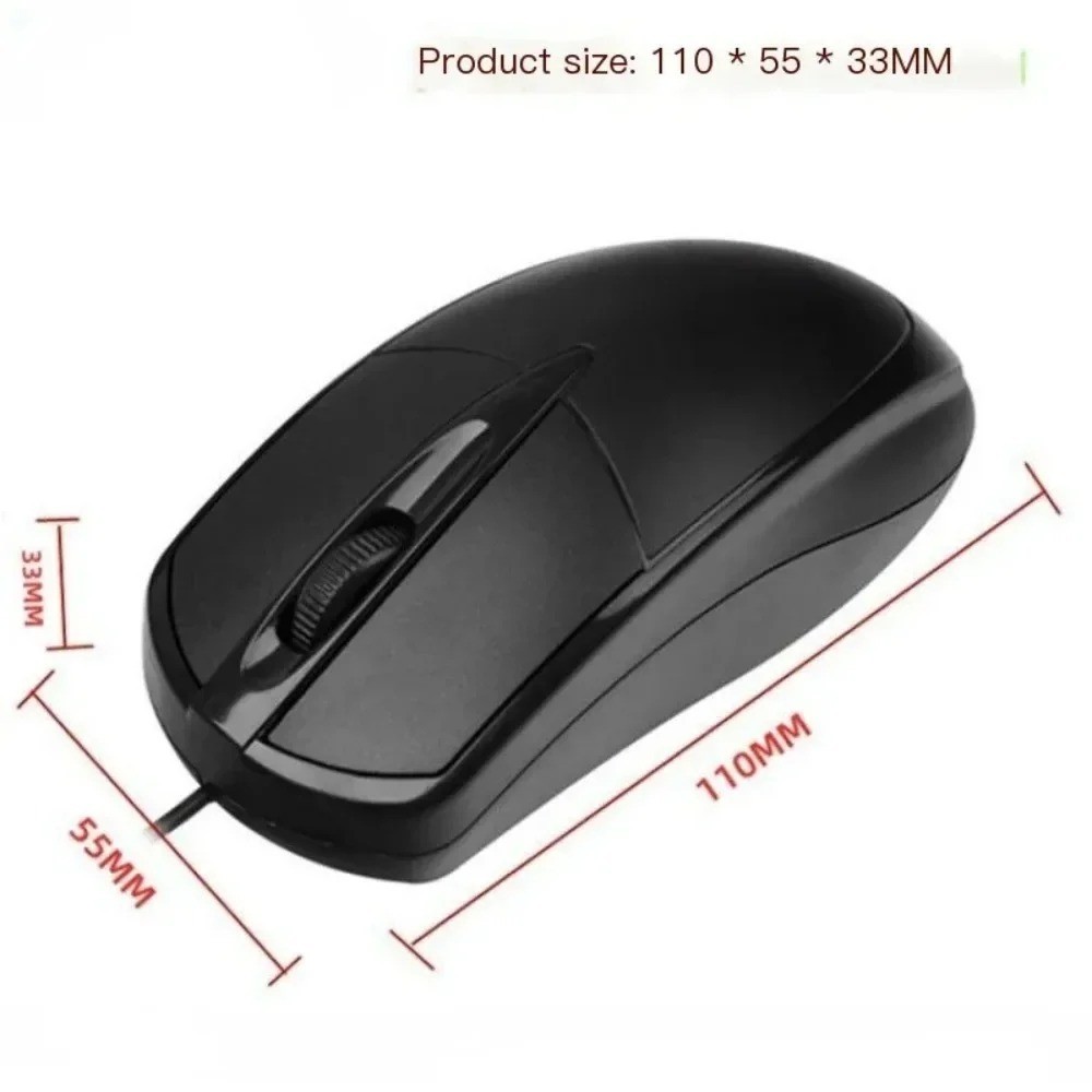 USB 2.0 Optical Wired Scroll Wheel Mouse PC Laptop Notebook Desktop Black Mice