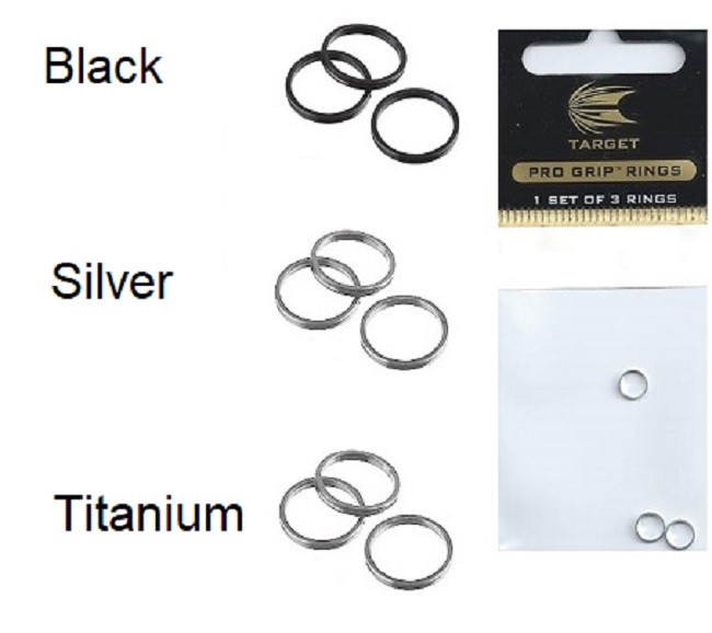 Target Pro Grip Replacement Rings - Pro Grip Dart Stems - Aluminium or Titanium
