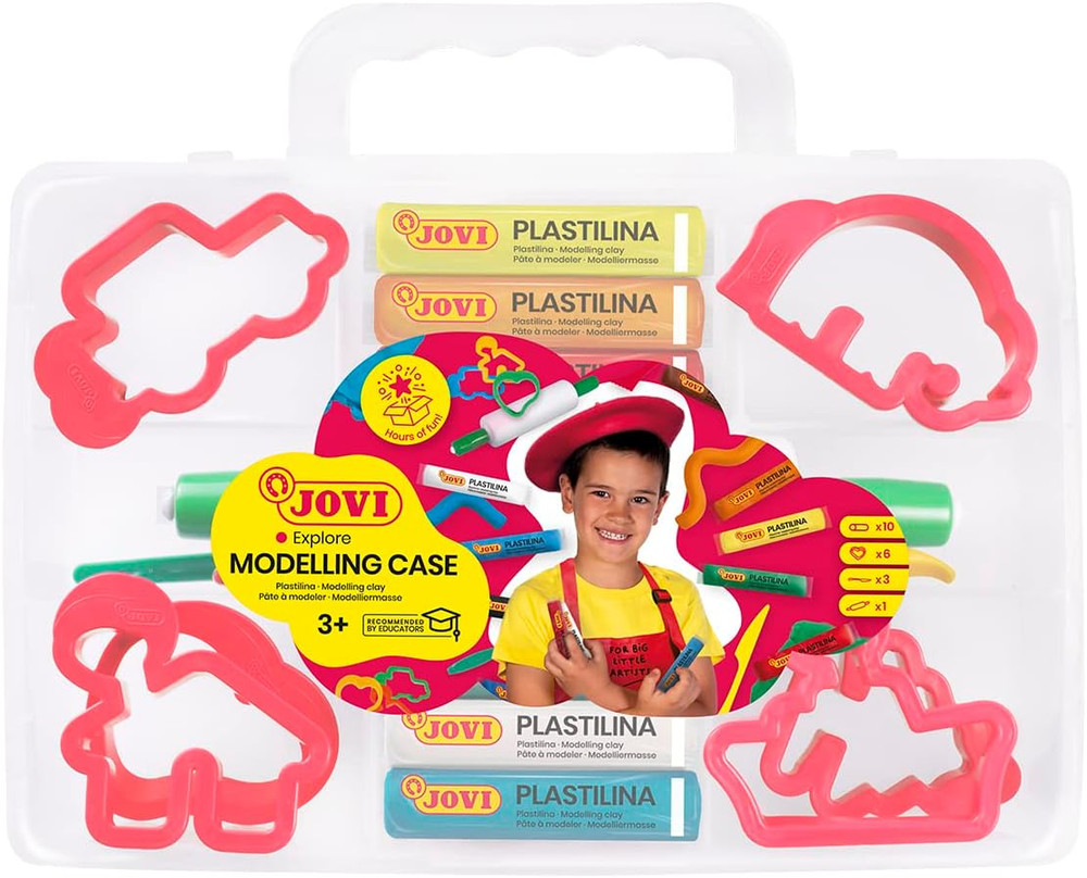 Plastilina Reusable and Non-Drying Modeling Clay Combo Pack with Carrying Case,