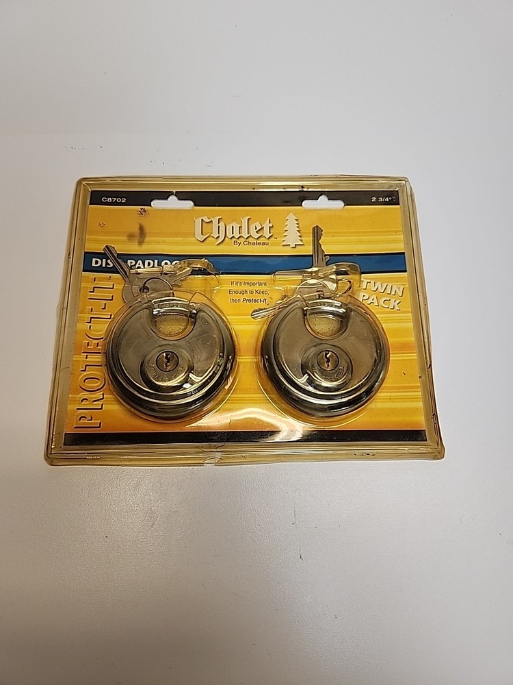 Chateau Self Storage C8702 Twin Pack Disc Padlock 2 3/4"