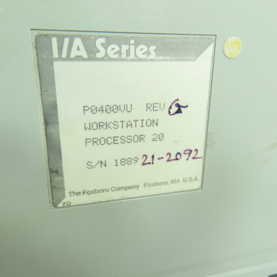 Foxboro P0400VU I/A Series Workstation Processor 20 Rev G