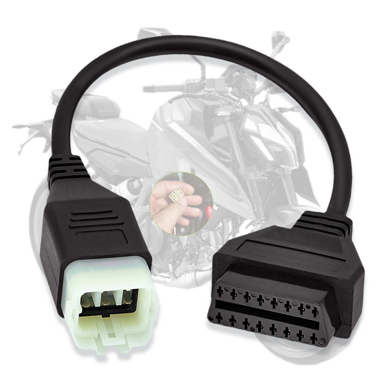 OBD2 Adapter for KTM 6 Pin to 16Pin Diagnostic Cable Fits KTM Duke Motorcycle