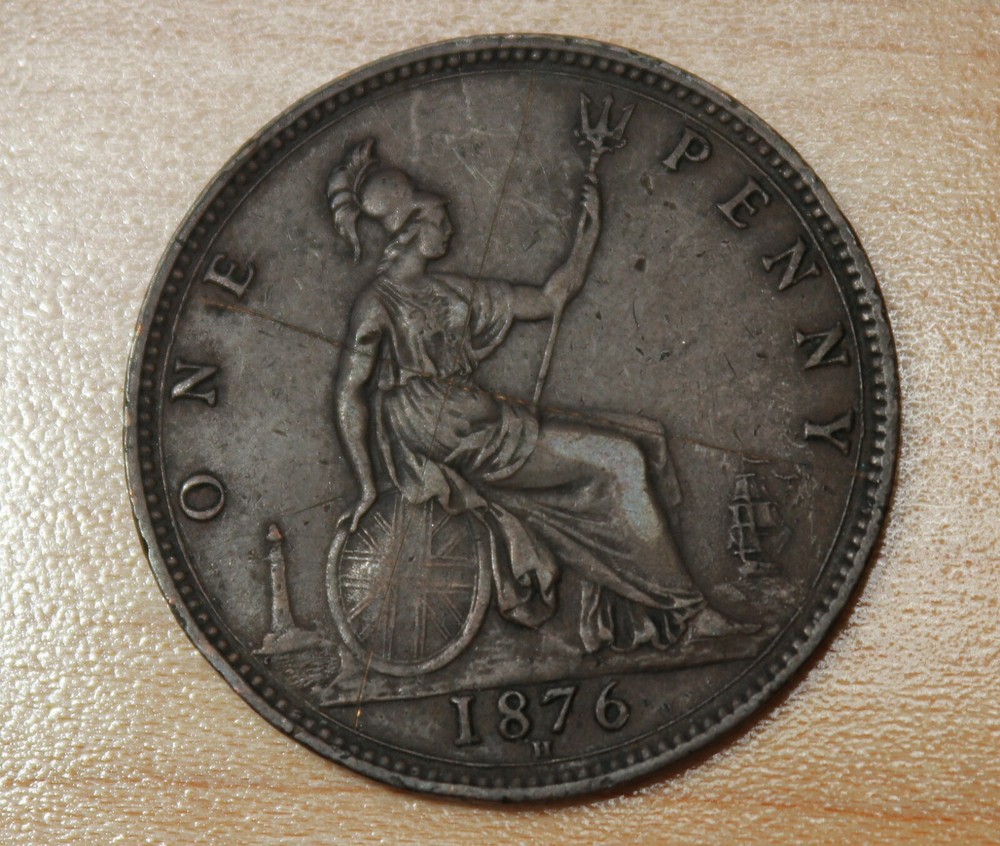 1876 Great Britain 1 Penny
