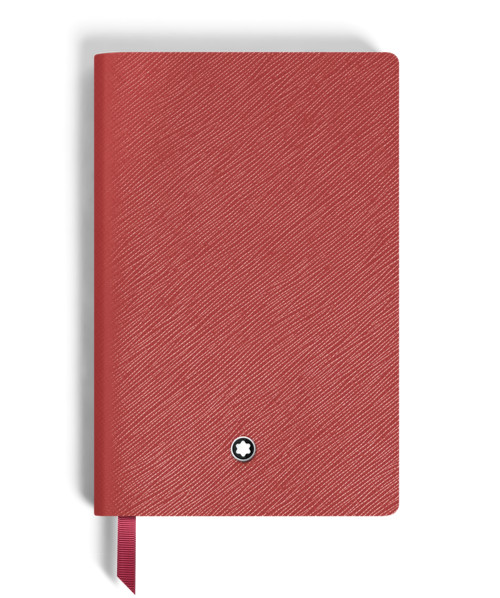 Montblanc 118039 Luxury Red Leather Small Lined Stationery Notebook 14x9cm #148