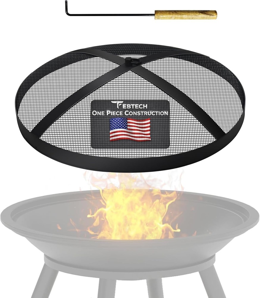 FEBTECH 18 Inch Fire Pit Spark Screen for Solo Stove Bonfire Accessories