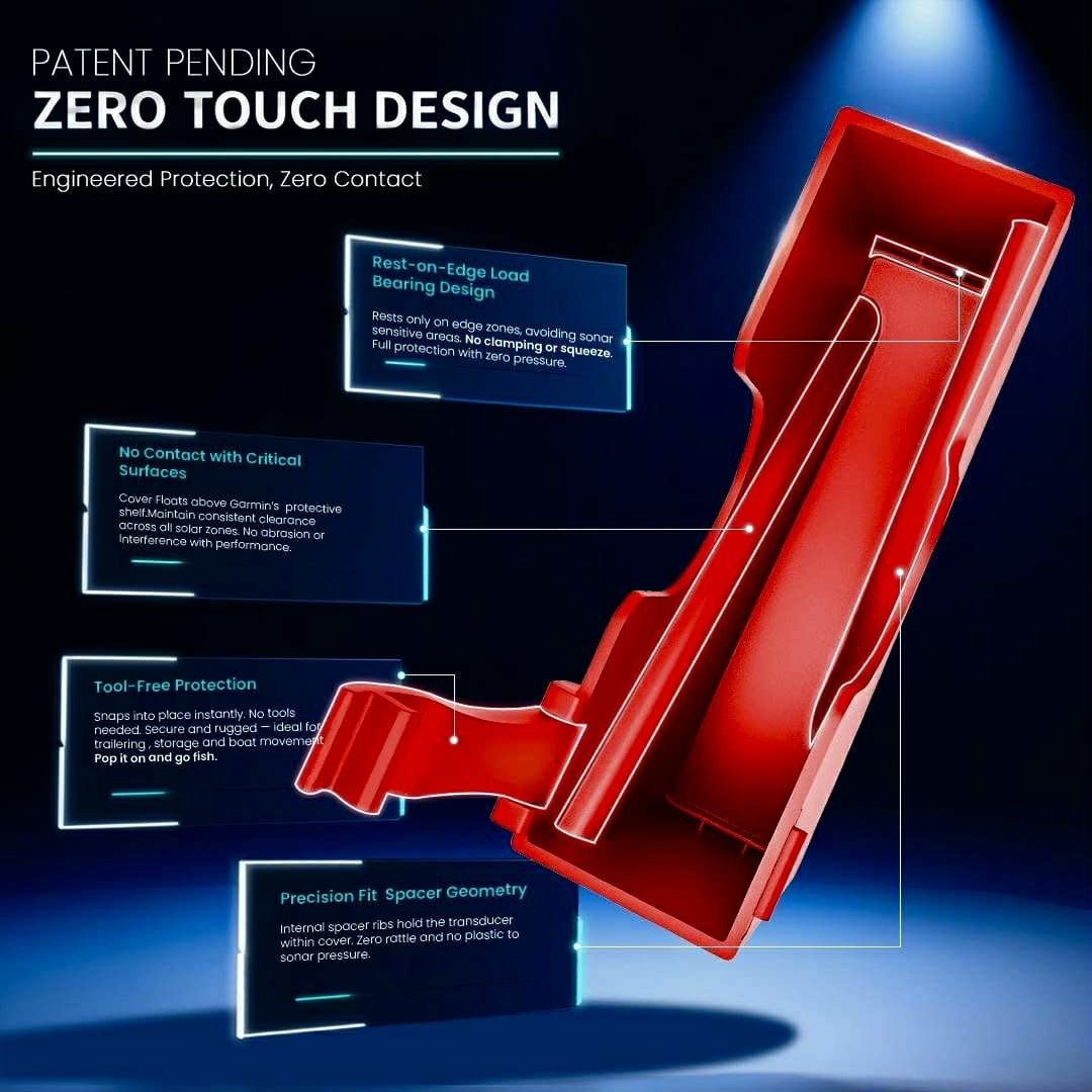 Garmin LiveScope Plus LVS34 Transducer Cover by Sonar Shield (Red)