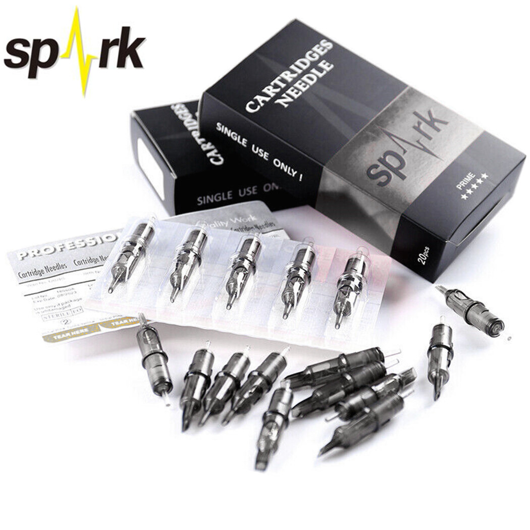 20PC Spark Tattoo Disposable Cartridge Needles Round Liner : 1,3,5,7,9,11,14RL