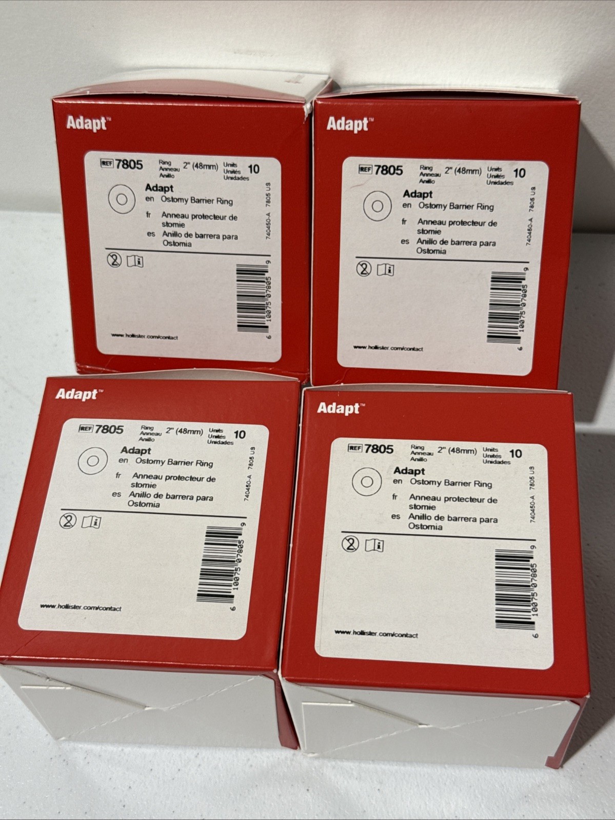 4 Boxes of Hollister Adapt Osomy Barrier Rings 7805 2" 10 Each Exp. 10/26!