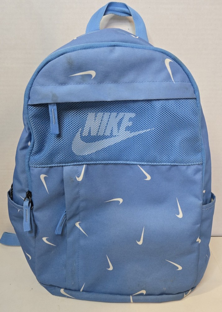 Nike Elemental Swoosh Logo Sky Blue Basic School Sports Backpack