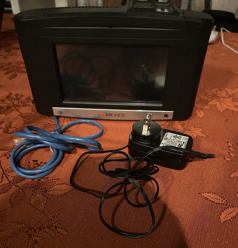 Kronos InTouch 9100 Biometric Time Clock Terminal with Power Adapter