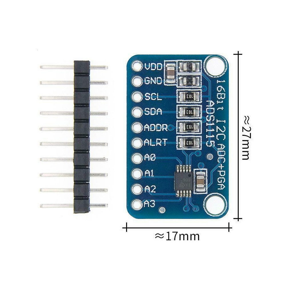 5PCS 16 Bit I2C ADS1115 Module ADC 4 channel with Pro Gain Amplifier Arduino RPi