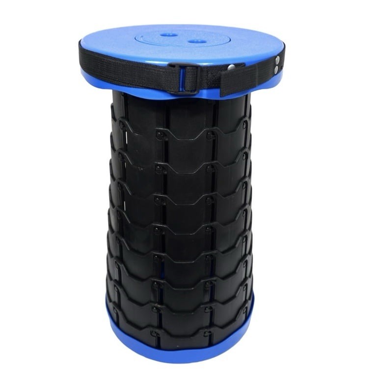 Telescoping Stool Collapsible Portable Load 300 lb Camping Folding Seat