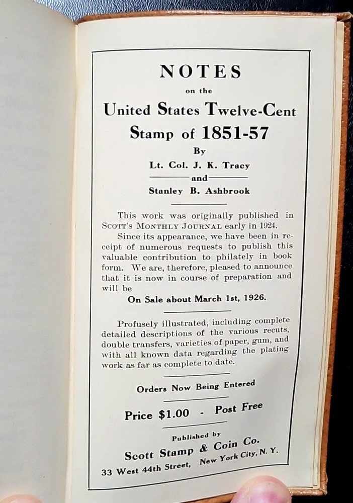 Scott's Specialized Catalogue of United States Postage Stamps 3rd Edition 1926