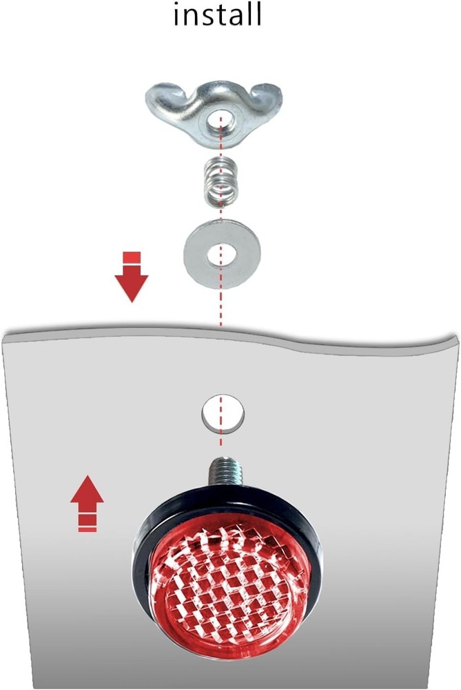 Durable Red Reflectors - Safe Solutions for Nighttime Use on Bikes & Vehicles