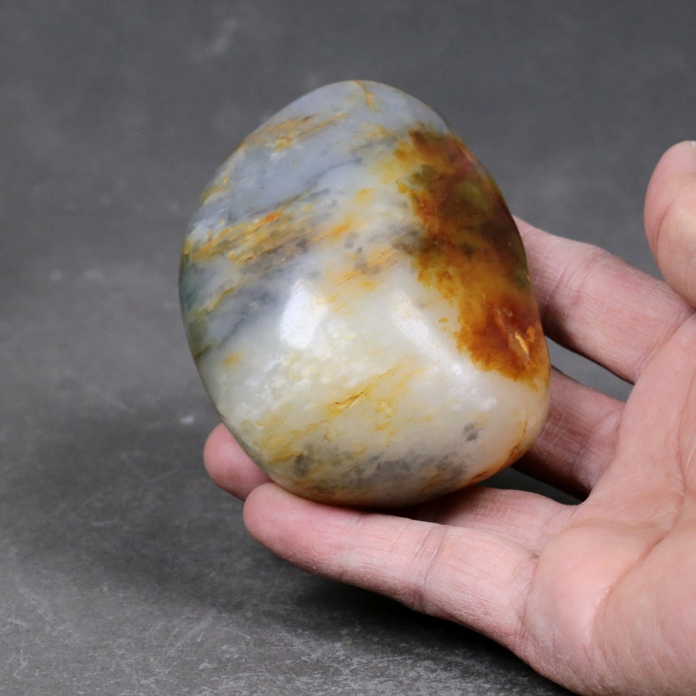 408G Certified 100% Hetian jade(Nephrite) Raw stone 和田玉青花原石