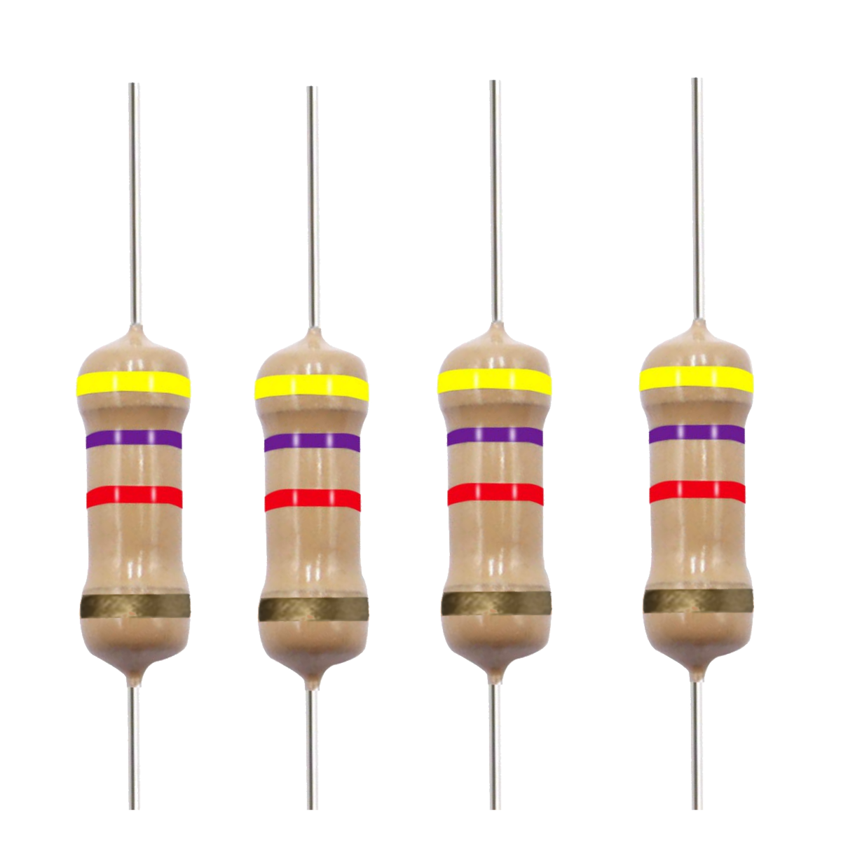 10 Pack~100PACK 4.7K Ohm Ω 5% Tolerance 1/2W 0.5 Watt Carbon Film Resistor