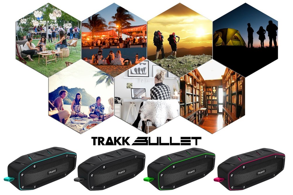 TRAKK BULLET Waterproof Bluetooth Speaker Featuring Next Generation MaxBass -
