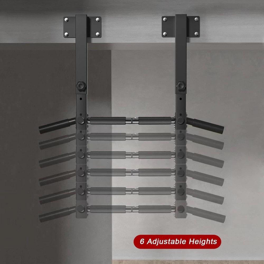 Wall Mount Pull Up Bar Ceiling Chin Up Bar with Punching Bag Hanger