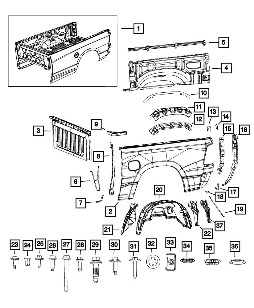 Genuine Mopar Wheelhouse Bracket Left 68365744AA
