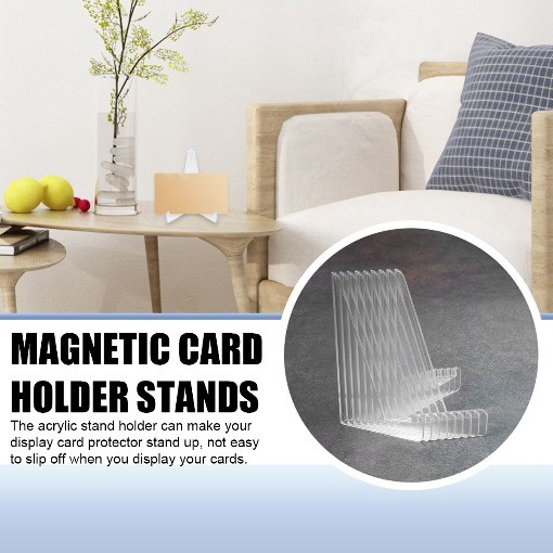 10 PCS Triangular Clear PS Display Stand Space-Saving Holder for Cards Coins New