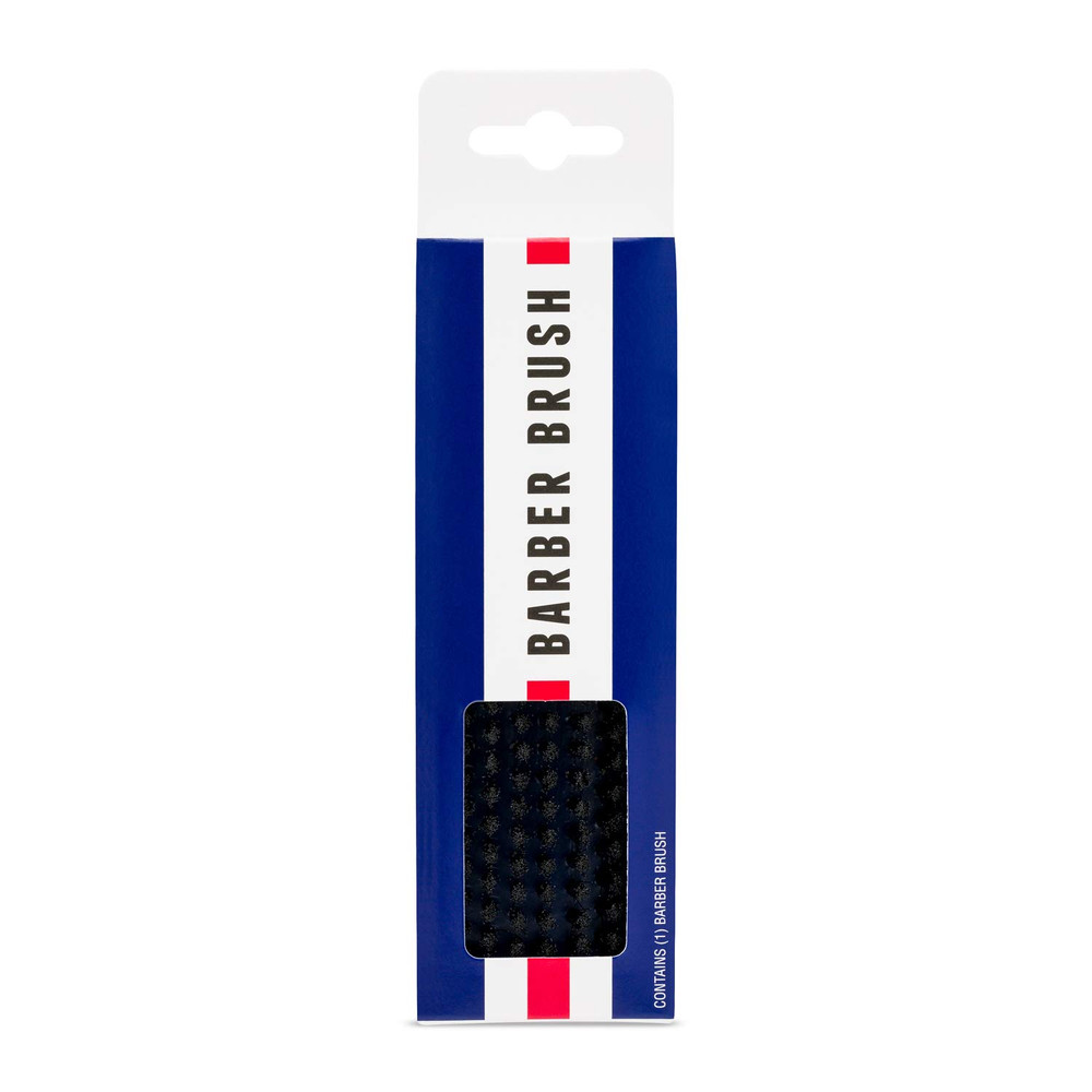 Professional Compact Barber Brush, Soft Nylon Bristles (Blue)