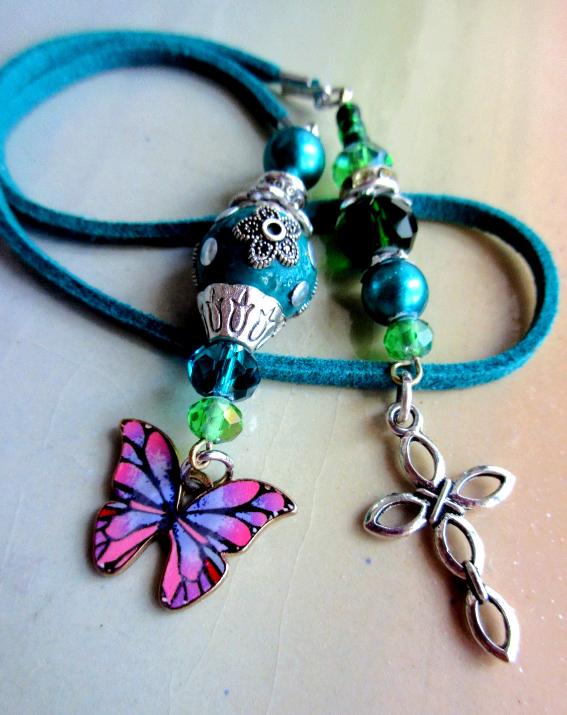 Easter Cross, Spring Butterfly Bookmark 18.5 inches