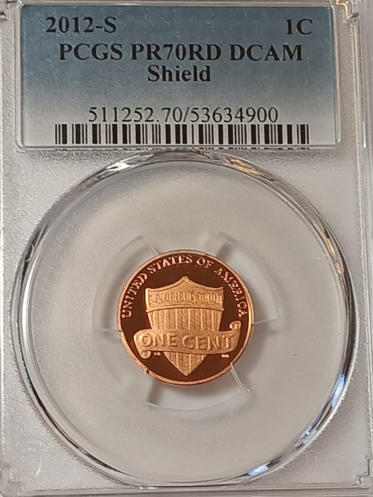 2012 S 1C Lincoln Cent PCGS PR70DCAM