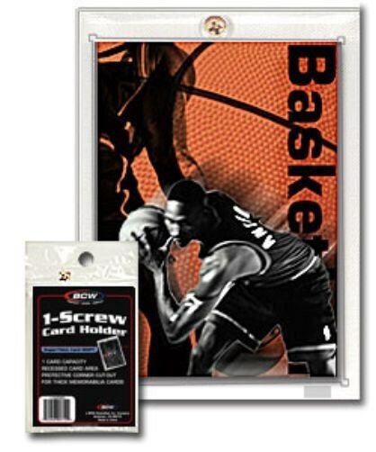 20 BCW 1-Screw THICK 120pt Memorabilia / Jersey Trading Card Screwdowns holders