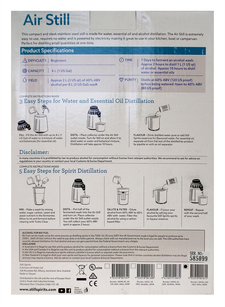 Still Spirits Air Still