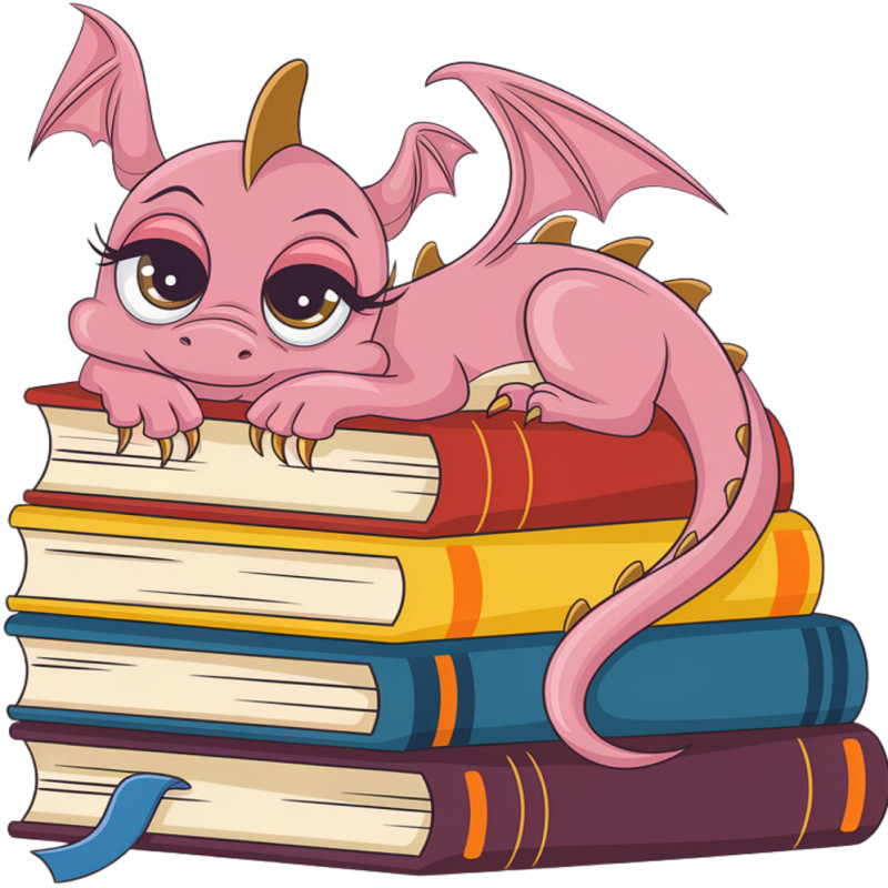 30 Custom Cute Book Dragon Personalized Address Labels