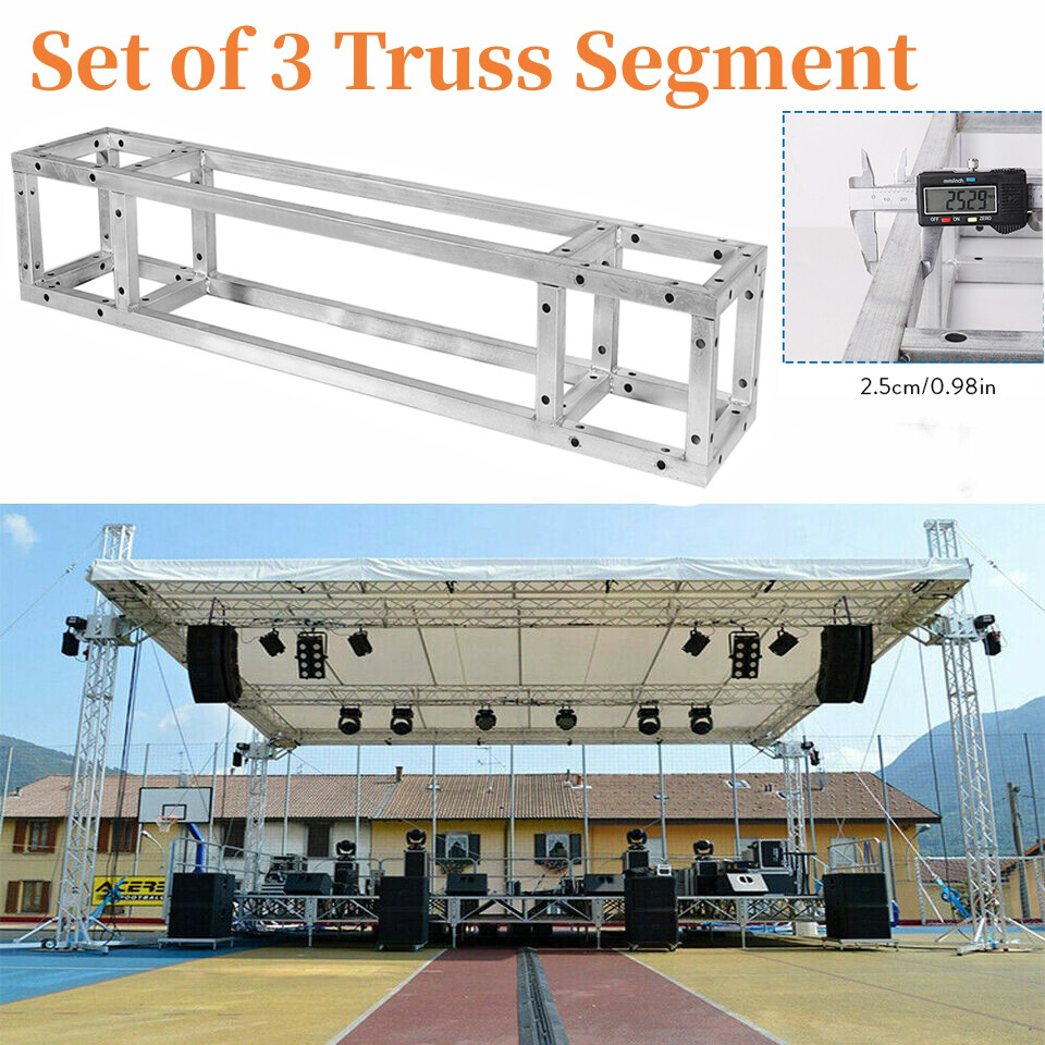 3/30PCS 8x8'' Metal Silver Square Box Truss Segments for Stage Signing Session