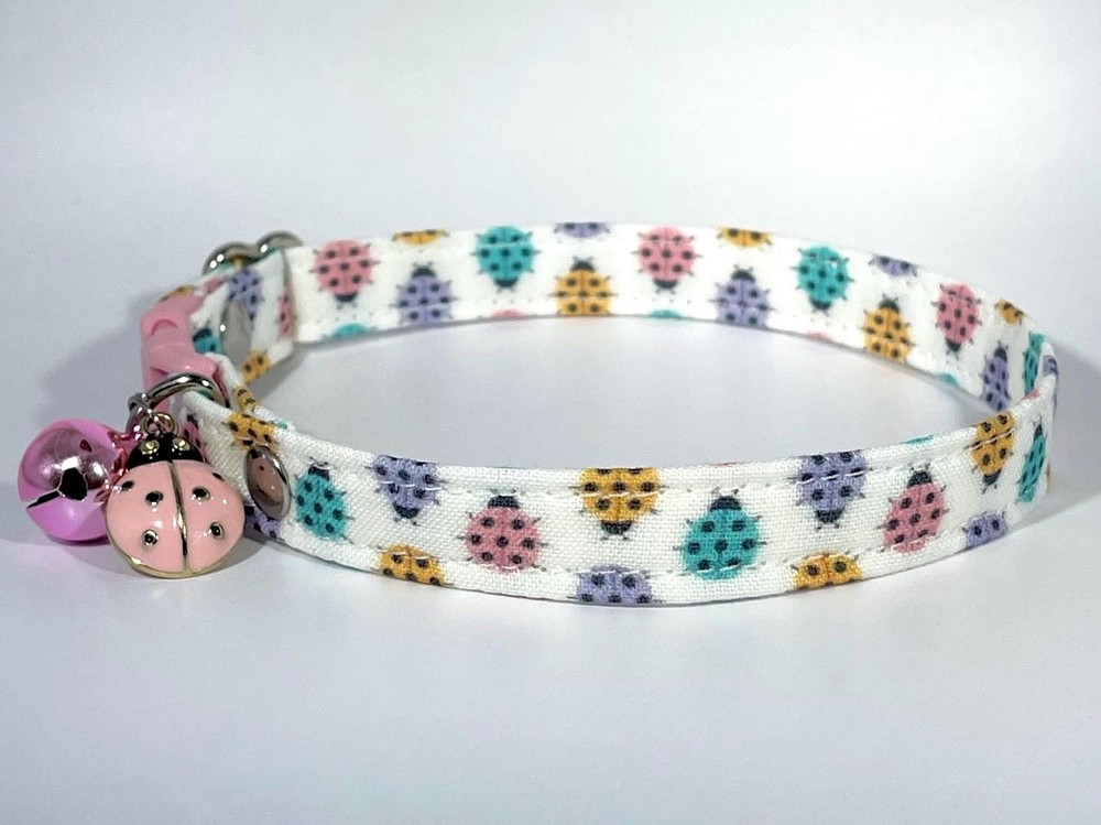 Cat Collar- “Ladybugs” Adjustable Breakaway Safety Quick-Release Collar