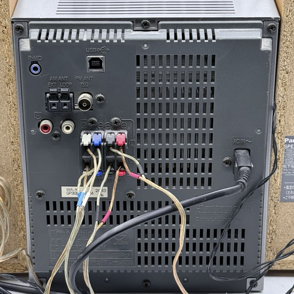 Panasonic SC-PM77MD CD MD Cassette Stereo Mini Disc System Remote FULLY TESTED