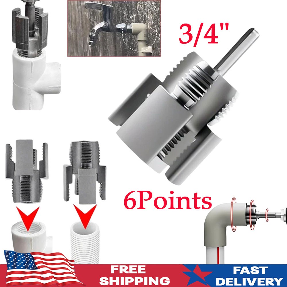 Integrated Internal & External Pipe Threading-Tool, PVC Pipe Threader Kit USA