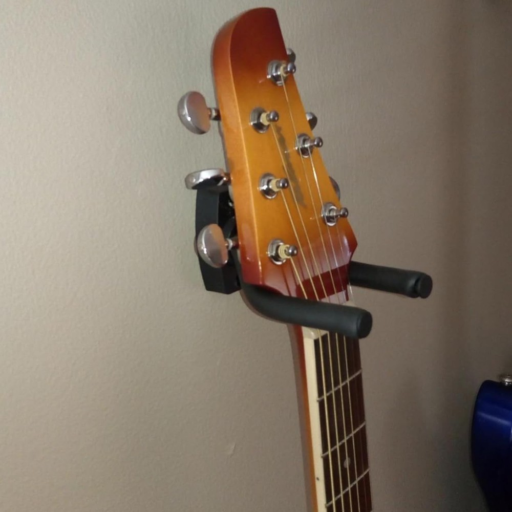 2-Pack Adjustable Guitar Wall Hanger - Stylish Mount for All Instruments