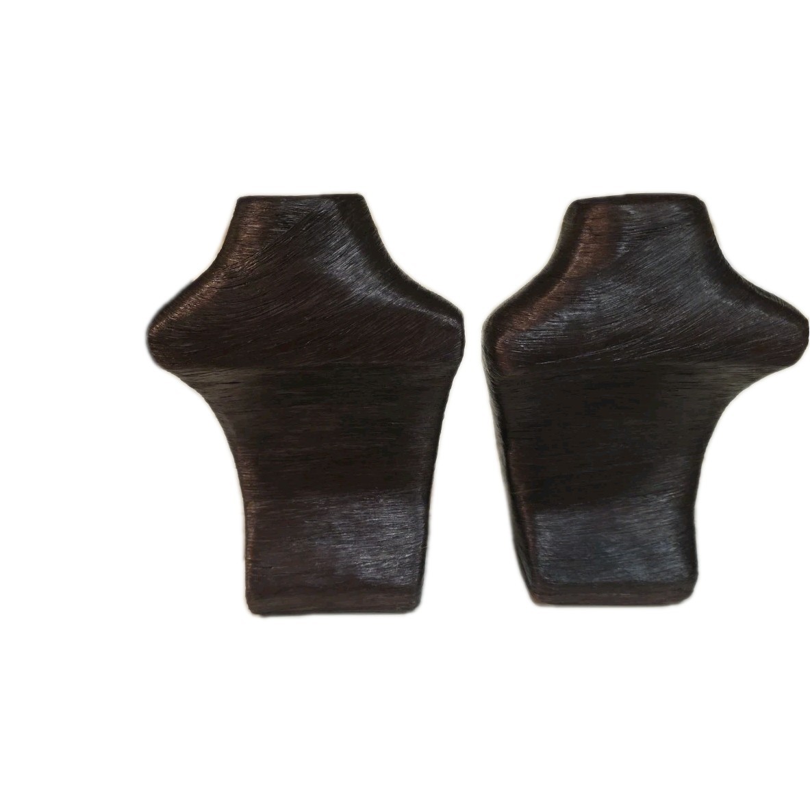 Set Of 2 Brown Twine Necklace Display Stand Countertop Display 8" Tall