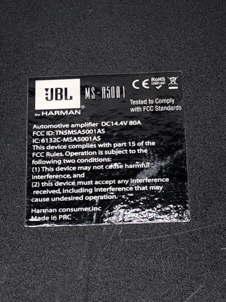 JBL MS-A5001 Amplifier w/ Bass Control